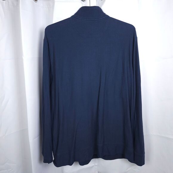 Vineyard Vines Mens XL Navy Blue 1/4 Zip 100% Pima Cotton Sweatshirt Sweater - Picture 2 of 7